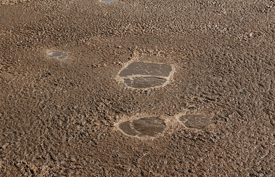 (圖:垃圾滲濾液污水泡沫池)