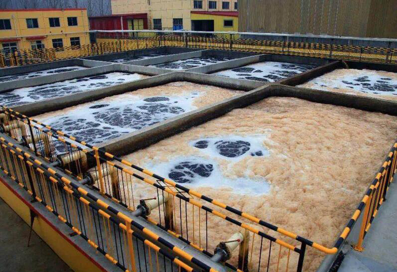 （圖：食品加工廠廢水處理泡沫池）